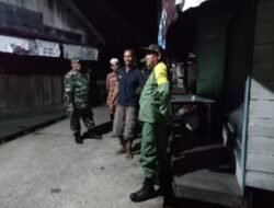 Koramil 1005-07/Alalak Gelar Patroli Gabungan Bersama Komduk di Kecamatan Alalak