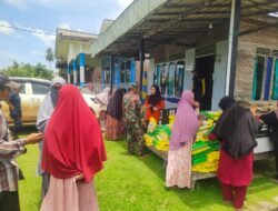 Koramil 1004-01/Pulau Sebuku Gelar Pasar Murah untuk Masyarakat