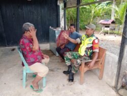Jaga Silaturahmi dengan Warga Desa Babinsa Koramil 01/SM Laksanakan komsos di Desa Binaan
