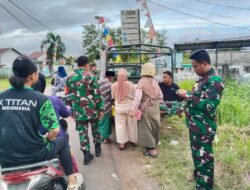 Koramil 1203-12/Delta Pawan Pasarkan Beras SPHP di Gerakan Pasar Murah