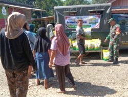 Koramil 1004-09/Sampanahan Gelar Gerakan Pangan Murah untuk Bantu Masyarakat