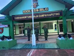 Kodim 1001/HSU-BLG Mengibarkan Bendera Setengah Tiang untuk Memperingati Hari Kesaktian Pancasila