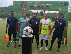 Dandim 0114/Aceh Jaya Buka Turnamen Sepak Bola U-40 Piala Dandim dalam Rangka HUT ke-80 TNI