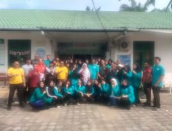 Danramil Setia Bakti Ikuti Senam Bersama Forkopimcam di Halaman Puskesmas Lageun