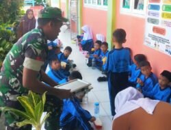 Koptu Rahmat Putra Pantau Distribusi Makanan Bergizi untuk 211 Siswa SD N 1 Jaya Aceh Jaya