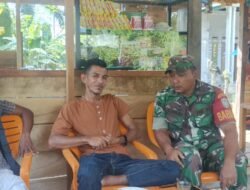 Babinsa Koramil 05/Panga Ajak Pemuda Desa Glee Putoh Jaga Kesehatan dan Ketertiban