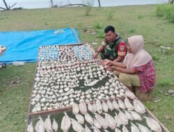 Babinsa Desa Padang Seurahit Bantu Warga Binaan Menjemur Ikan