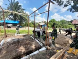 TMMD Bergerak Cepat, Pos Kamling di Desa Tumih Sudah Berdiri Kokoh