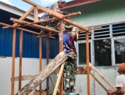 TNI Percepat Pembangunan WC di Desa Tumih