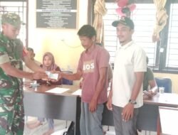 Babinsa dan Bhabinkamtibmas Kawal Penyaluran BLT Dana Desa di Pante Kuyun