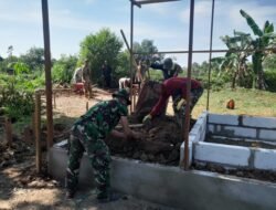 Progres Pesat Pembangunan Poskamling TMMD ke-126 di Desa Tumih