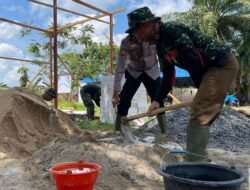 TMMD ke-126 Dorong Gotong Royong Masyarakat Bangun Poskamling Desa Tumih