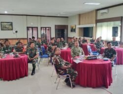 Kodim 1010/Tapin Ikuti Vicon PKS Pembangunan Koperasi Desa Kelurahan Merah Putih