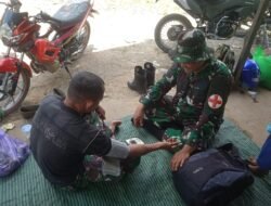 Satgas TMMD Kodim 1005/Barito Kuala Layani Kesehatan Warga Secara Door to Door