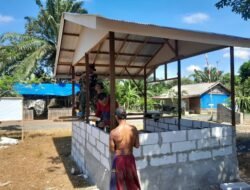 Progres Pembangunan Poskamling TMMD Ke-126 di Desa Tumih Mencapai Tahap Lanjutan