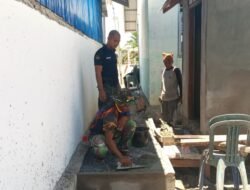 Sinergi TNI dan Warga, Pembangunan WC TMMD di Tumih Berjalan Lancar