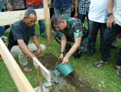 Danrem 012/Teuku Umar Ikuti Peletakan Batu Pertama Koperasi dan Pembangunan KDKMP Serentak di Seluruh Indonesia