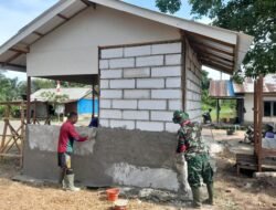 50 Persen Pekerjaan Poskamling TMMD Ke-126 Rampung, Warga Antusias