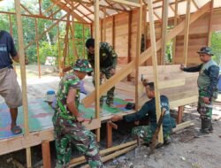 Gotong Royong Bersama TNI, Rumah Layak Huni Segera Terwujud di Desa Tumih