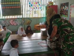 Babinsa Johan Pahlawan Pantau Penyaluran MBG