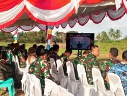 Dandim 1707/Merauke Ikuti Video Conference Peletakan Batu Pertama Koperasi Desa Merah Putih