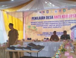 Danpos Koramil 1010-02/Tambaruntung Hadiri Penilaian Desa Anti Korupsi di Desa Waringin