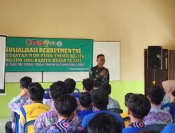 TMMD Kodim 1005/Barito Kuala Tanamkan Semangat Bela Negara Lewat Sosialisasi Rekrutmen TNI