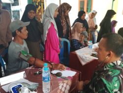 Satgas TMMD 126 Kodim 1005/Batola Hadirkan Layanan Kesehatan Gratis di Desa Tumih
