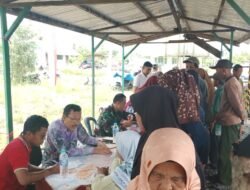 Warga Tumih Antusias Ikuti Pengobatan Gratis Satgas TMMD Ke-126 Kodim 1005/Barito Kuala