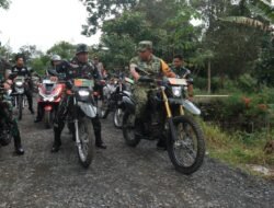 Tim Wasev Gunakan Trail Tinjau Sasaran TMMD ke-126 di Desa Tumih