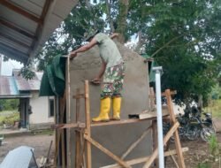 Progres Pembangunan WC TMMD Ke-126 di Desa Tumih Capai 80 Persen