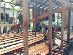 Satgas TMMD Ke-126 Selesaikan Pemasangan Lantai RTLH di Desa Tumih