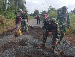 Senyum dan Peluh Jadi Saksi Kebersamaan TMMD di Desa Tumih