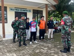 Koramil 1001-01/Juai Gelar Patroli Gabungan Jaga Kondusifitas di Balangan