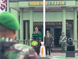 Kasdim 1010/Tapin Pimpin Upacara Hari Pahlawan dengan Semangat Keteladanan