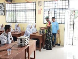 Jajaran Korem 012/TU Dampingi Pendistribusian Makanan Bergizi Gratis di Nagan Raya
