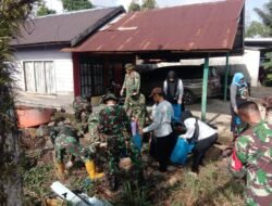 Jaga Kebersihan dan Kesehatan, Kodim 1006/Banjar Bersihkan Drainase dan Pemukiman Warga