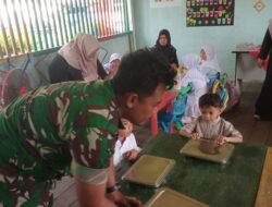 Babinsa Koramil 07/Johan Pahlawan Pantau Pendistribusian MBG di TK Insan Kamil