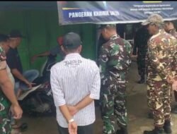 Koramil Sungai Pandan Bersama Komcad, Banser, dan Kokam Amankan Titik Rawan