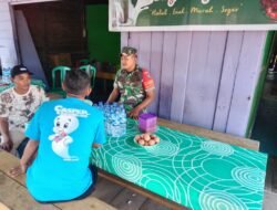 Babinsa Koramil 1203-14/Jelai Hulu Laksanakan Komsos Bersama Warga Desa Biku Sarana