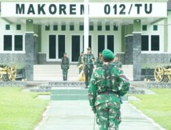 Korem 012/TU Jadikan Upacara Mingguan sebagai Sarana Pembinaan Jiwa Korsa dan Nasionalisme