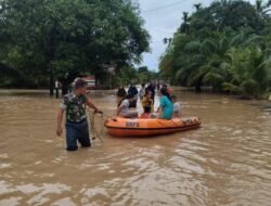Banjir Rendam Teunom dan Pasie Raya, TNI-Polri Lakukan Pemantauan Ketat