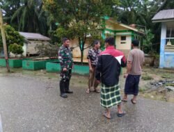 Jajaran Korem 012/TU Imbau Warga Subulussalam Waspada Banjir, Babinsa Sultan Daulat Gencarkan Komsos