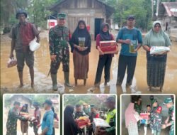 Dandim 0105/Abar Gerak Cepat Salurkan Sembako kepada Warga Terdampak Banjir