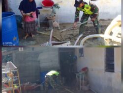 Ringankan Beban Warga Masyarakat Wilayah Binaan, Babinsa Koramil 02/Woyla Bantu Bersihkan Rumah Warga Binaan