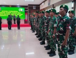 Kodim 1010/Tapin Gelar Wisuda Purnawira dan Korps Prapot Pindah Satuan di Aula Parikesit