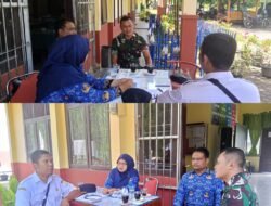 Babinsa Koramil 09/Samatiga Bersama Guru SMKN 1 Samatiga Ajak Siswa Jaga Kebersihan, Cegah Banjir dan Penyakit