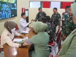 Prajurit dan Persit Kodim 1001/HSU-BLG Antusias Ikuti Donor Darah HJK 2025
