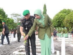 Peringatan Hari Juang TNI AD, Dandim 1006/Banjar Ikuti Upacara Tabur Bunga