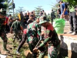 Gotong Royong Kodim 1003/HSS Wujudkan Pasar Kandangan, Bersih dan Nyaman